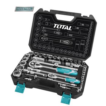 Trusa de chei tubulare total industrial - 44 piese
