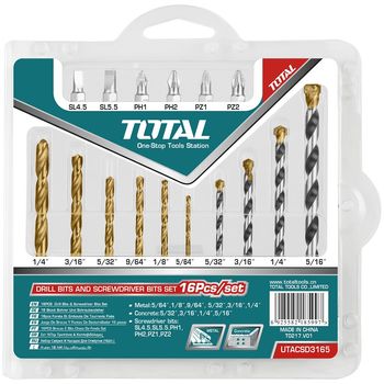 Set burghie pentru metal/beton si bituri total - 16 buc