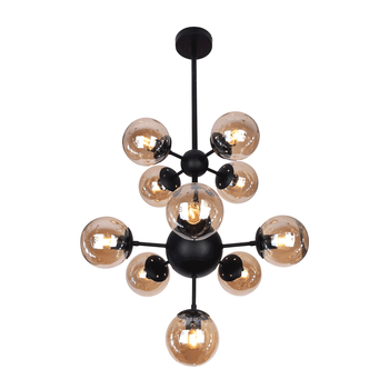 Lustra cooper negru+cafea 10xe27 40w