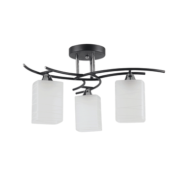 Lustra nara crom+negru+alb 3xe27 60w