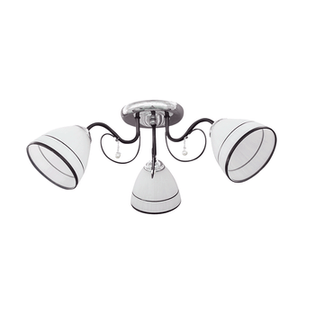 Lustra clover crom+negru+alb 3xe27 60w