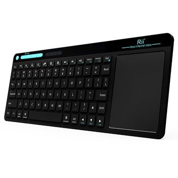 Tastatura multimedia wireless cu mouse pad, Rii Kombo, iluminata LED RGB, USB, baterie incorporata elefant.ro imagine noua 2022