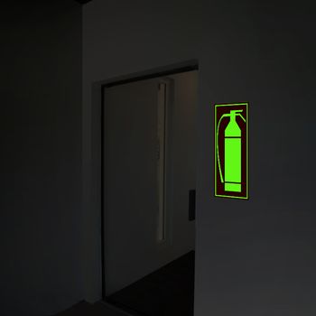 Semn de informare fosforescent extinctor