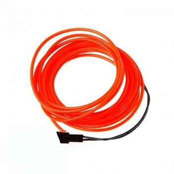 Fir electroluminescent neon El Wire, ProCart, 5 mm flexibil, 1 m, Rosu elefant.ro imagine noua 2022
