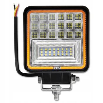 Proiector led smd auto offroad 126w indicator, lvt, 10-60v dc, 8820lm, flood beam 30 si 60 grade, ip67, carcasa aluminiu