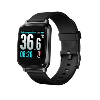 Smartwatch bluetooth cu termometru, sovog, nivel oxigen, tensiune arteriala, 15 functii, ios/android, lcd 1.3 tft, ip67