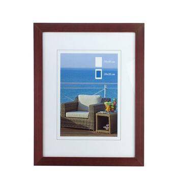 Rama foto din lemn, aspect tablou, 30 x 40 cm, visiniu