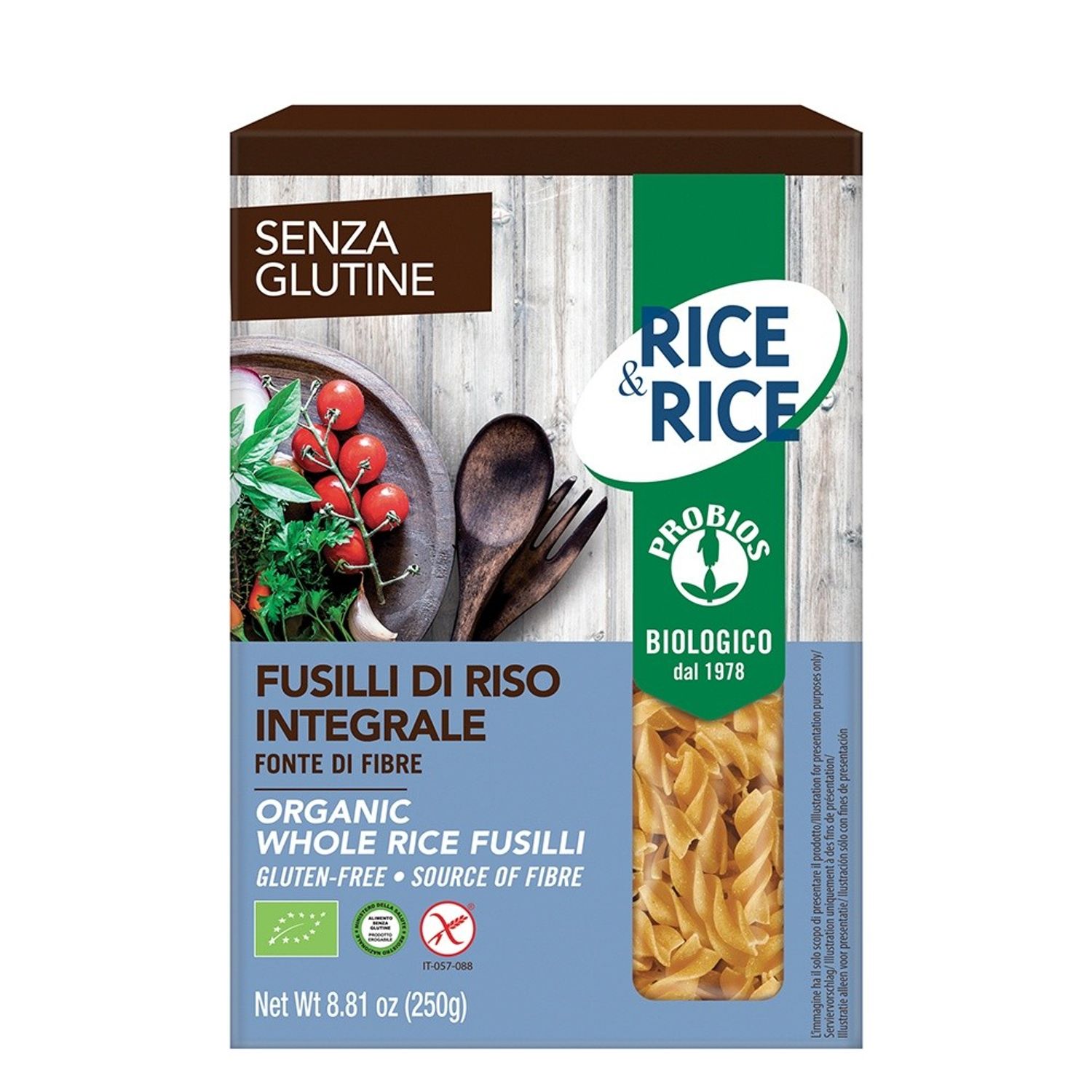 Fusilli de orez integral - fara gluten 250g fotografia produsului