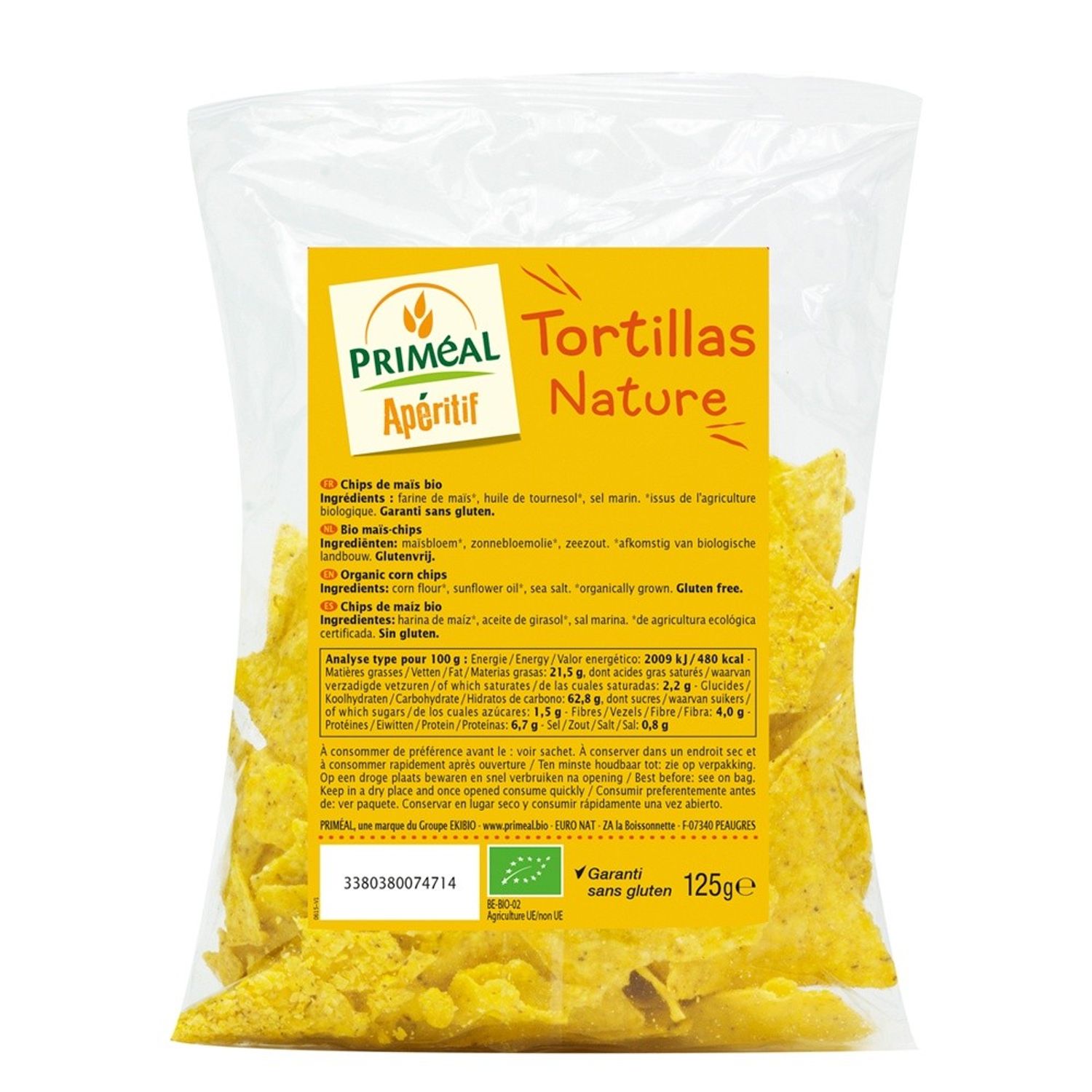 Chipsuri tortila nature fara gluten 125g fotografia produsului