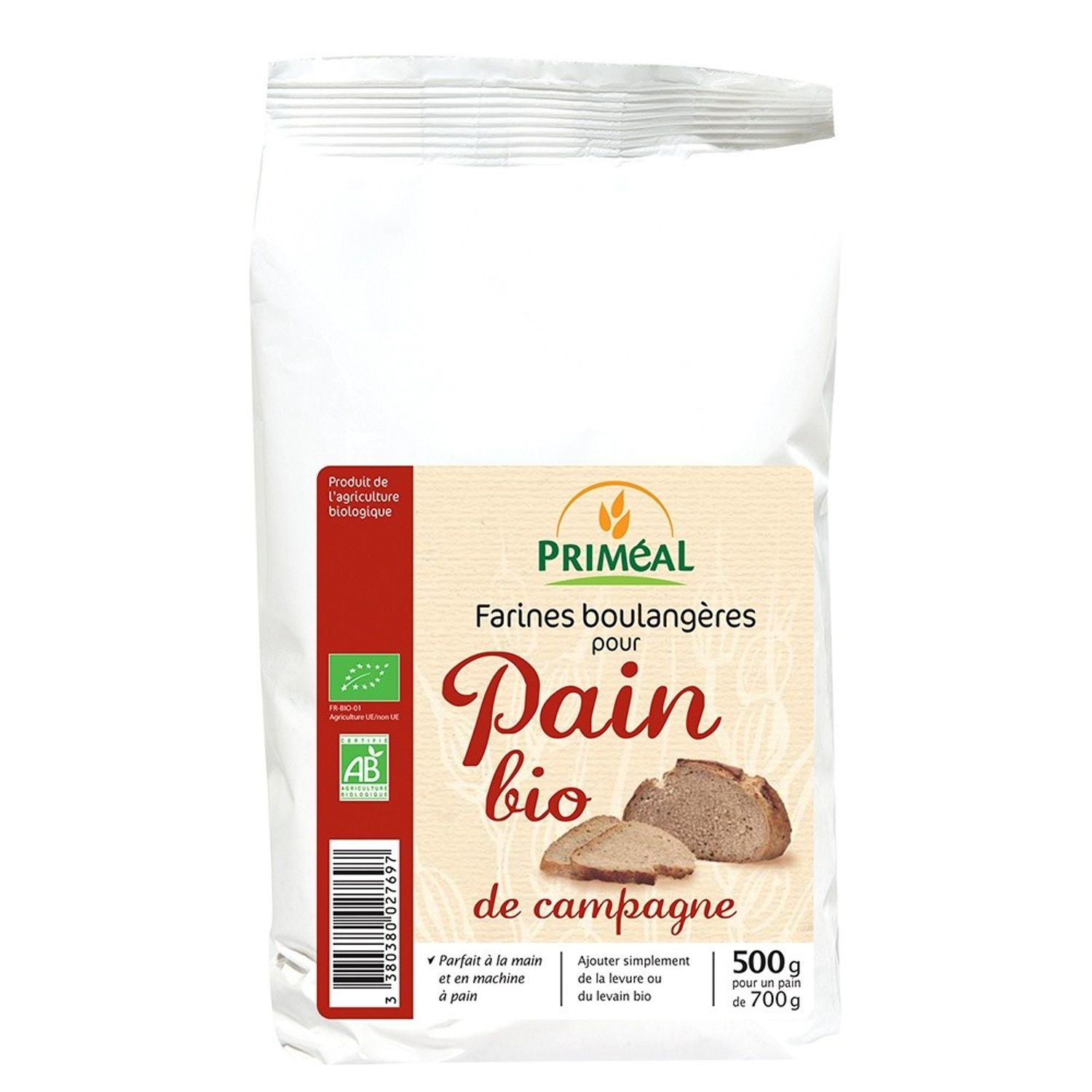 Amestec organic pentru paine de tara 500g fotografia produsului