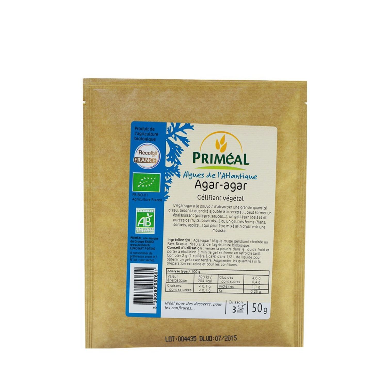 Agar Agar (pudra) gelifiant 50g fotografia produsului