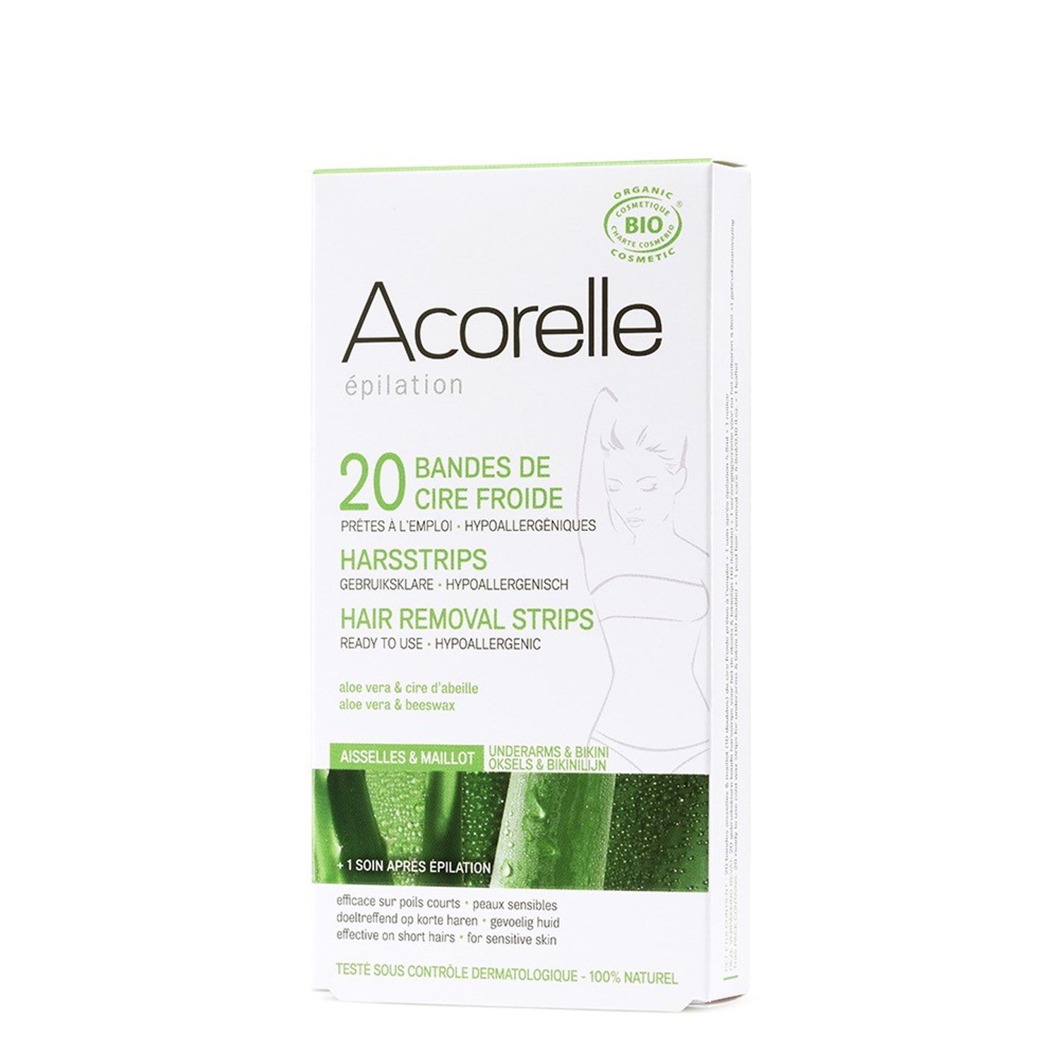 Benzi depilatoare cu ceara rece pt axila si inghinal 10x2buc fotografia produsului