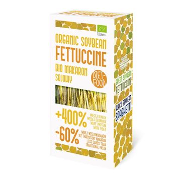 Paste bio Fettuccine din soia galbena 200g Diet-Food Diet-Food