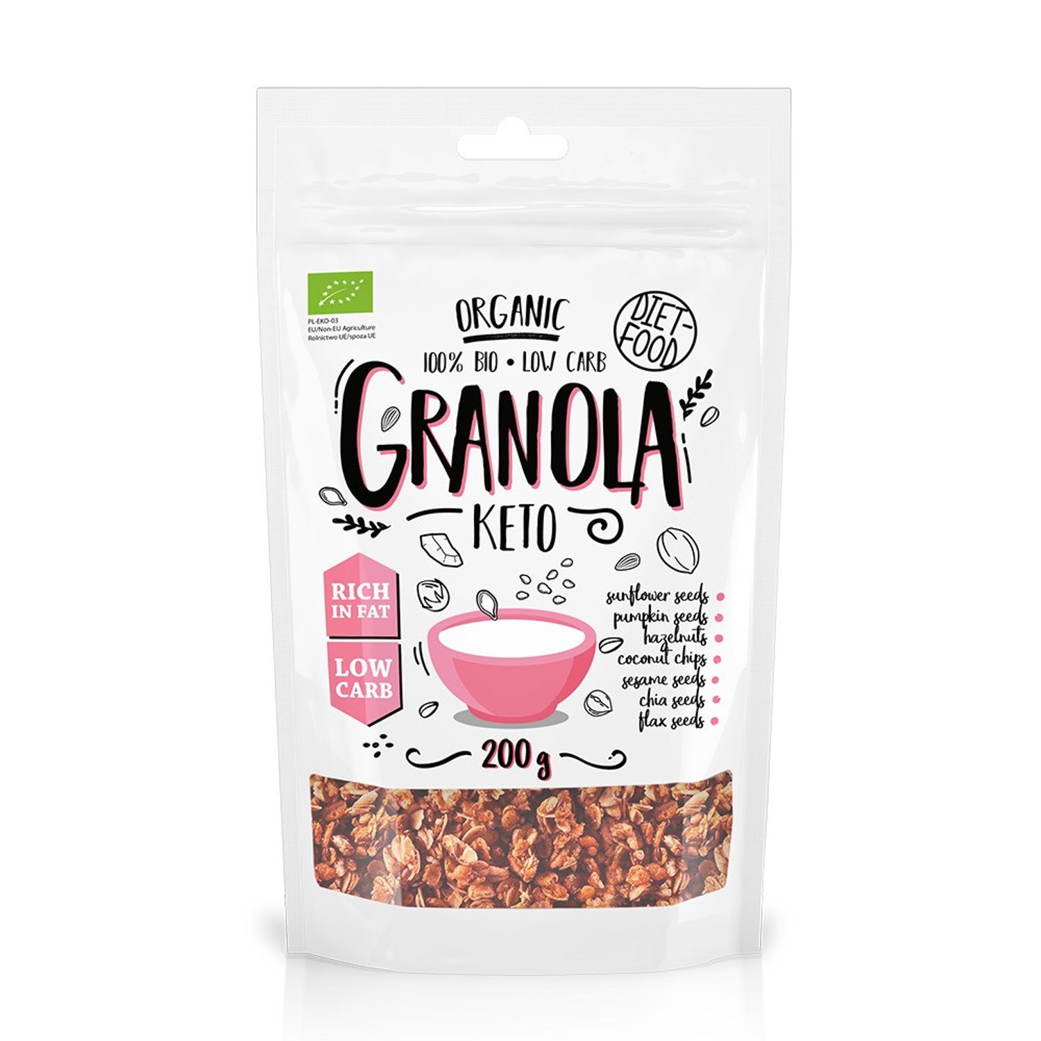 Keto Granola bio 200g fotografia produsului