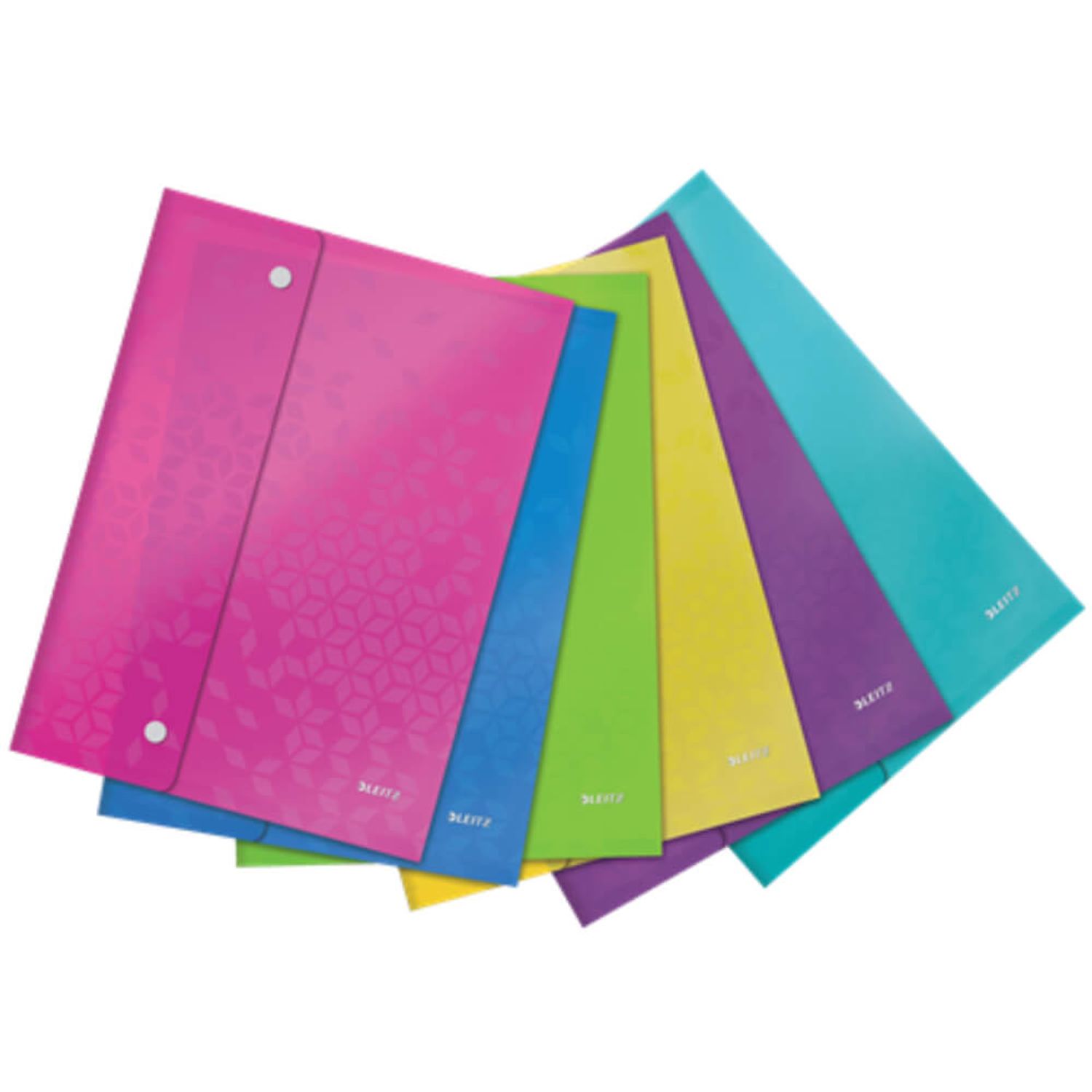 Set 6 Mape Protectie A4 cu Buton Leitz Wow, Diverse Culori fotografia produsului