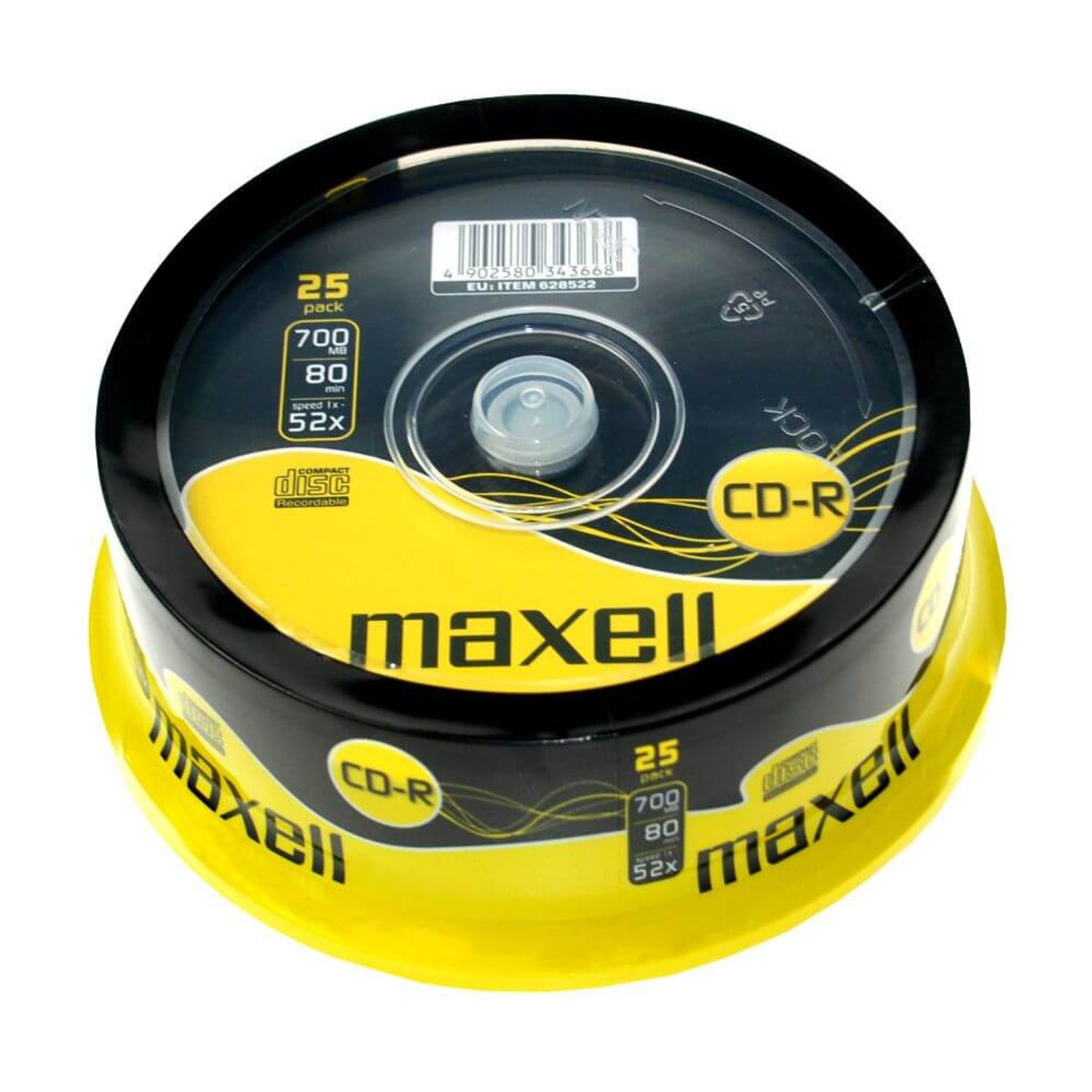 Set 25 CD-R Inscriptibil Maxell cu Suport, Capacitate 700 Mb fotografia produsului