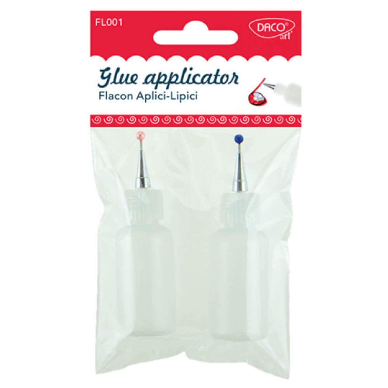 Set 2 Flacoane de 15 ml pentru Lipici Daco, Aplicator Fin fotografia produsului
