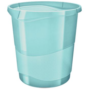 Cos De Birou Esselte Colour Ice, 14 L, Albastru Pastel, Cosuri Gunoi, Cos Din Plastic, Cos De Gunoi Din Plastic, Cos