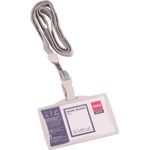 Ecuson Orizontal Rigid cu Clips Deli, 85x53 mm, Snur Textil, Ecuson Orizontal, Ecuson Deli, Ecuson Orizontal Deli, Ec fotografia produsului