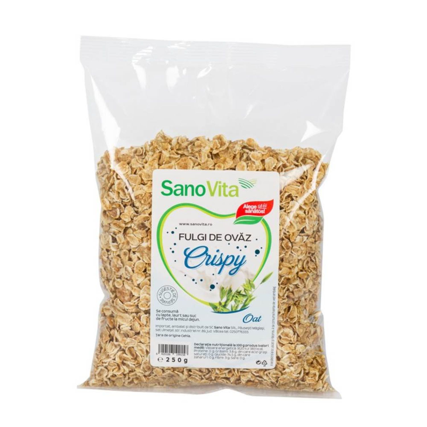 Fulgi de Ovaz Crispy Sano Vita, 250 g fotografia produsului