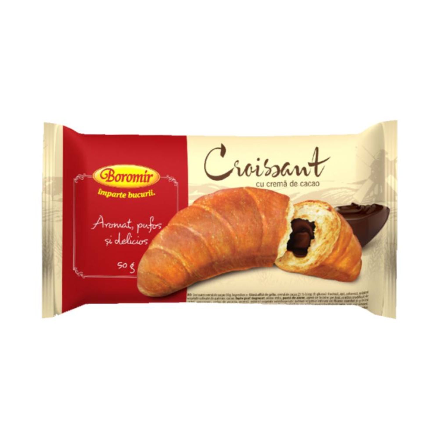 Croissant cu Crema de Cacao Boromir, 50 g fotografia produsului