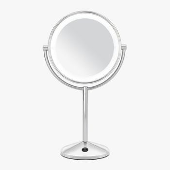 Oglinda Cosmetica Cu Lumina Led Si Lupa, Diametru 19 Cm, 2 Fete, Marire 10x, Unghi De Rotire 360, Buton On/off, Argintiu BaByliss imagine 2022