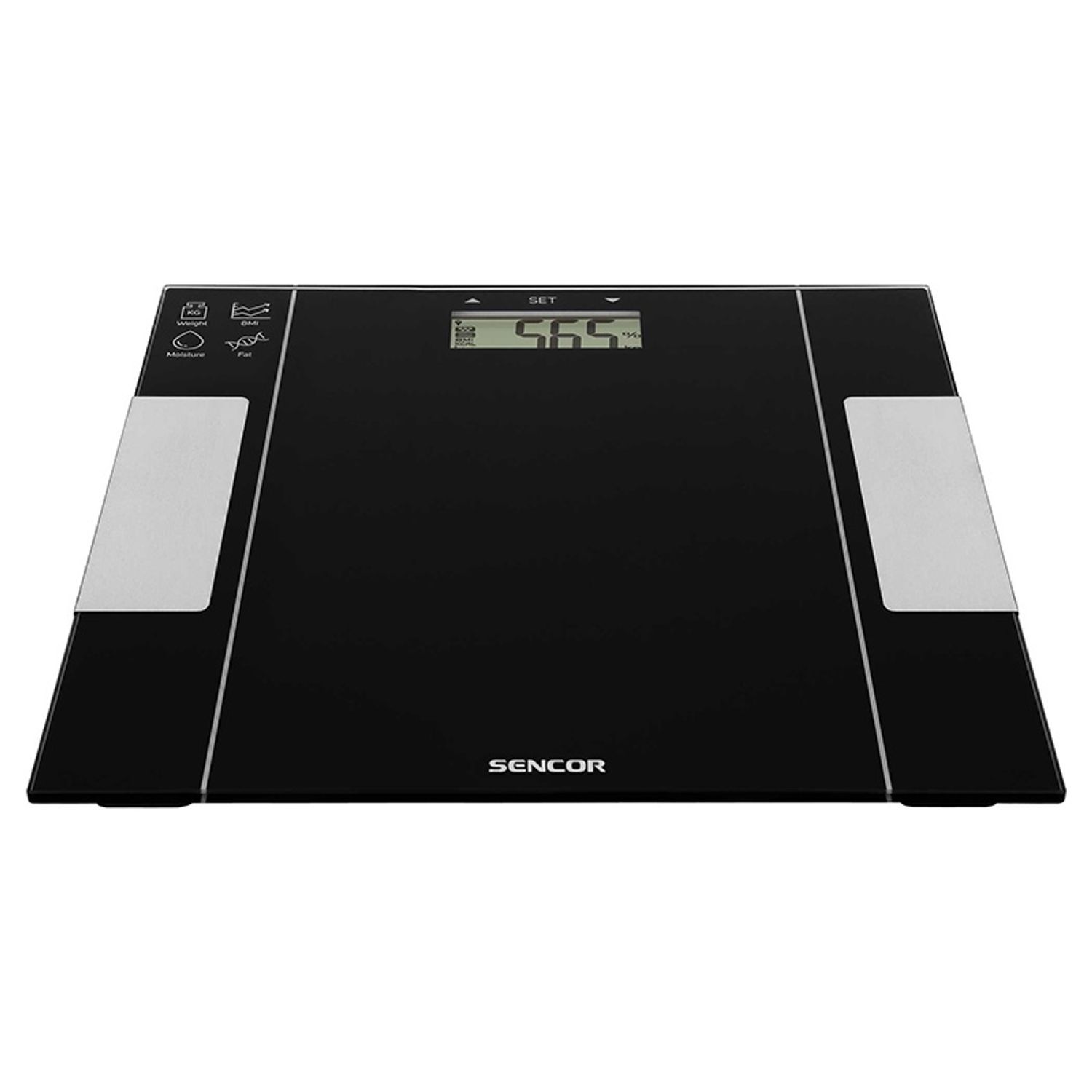 Cantar Corporal, Sticla Securizata, Negru/Argintiu, Sencor fotografia produsului View 4 L