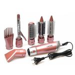 Set Uscator De Par Gemei,  7 Accesorii, 3 Trepte De Temperatura, 2200W,  Pink/Silver fotografia produsului View 4 S