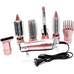 Set Uscator De Par Gemei,  7 Accesorii, 3 Trepte De Temperatura, 2200W,  Pink/Silver fotografia produsului View 5 S
