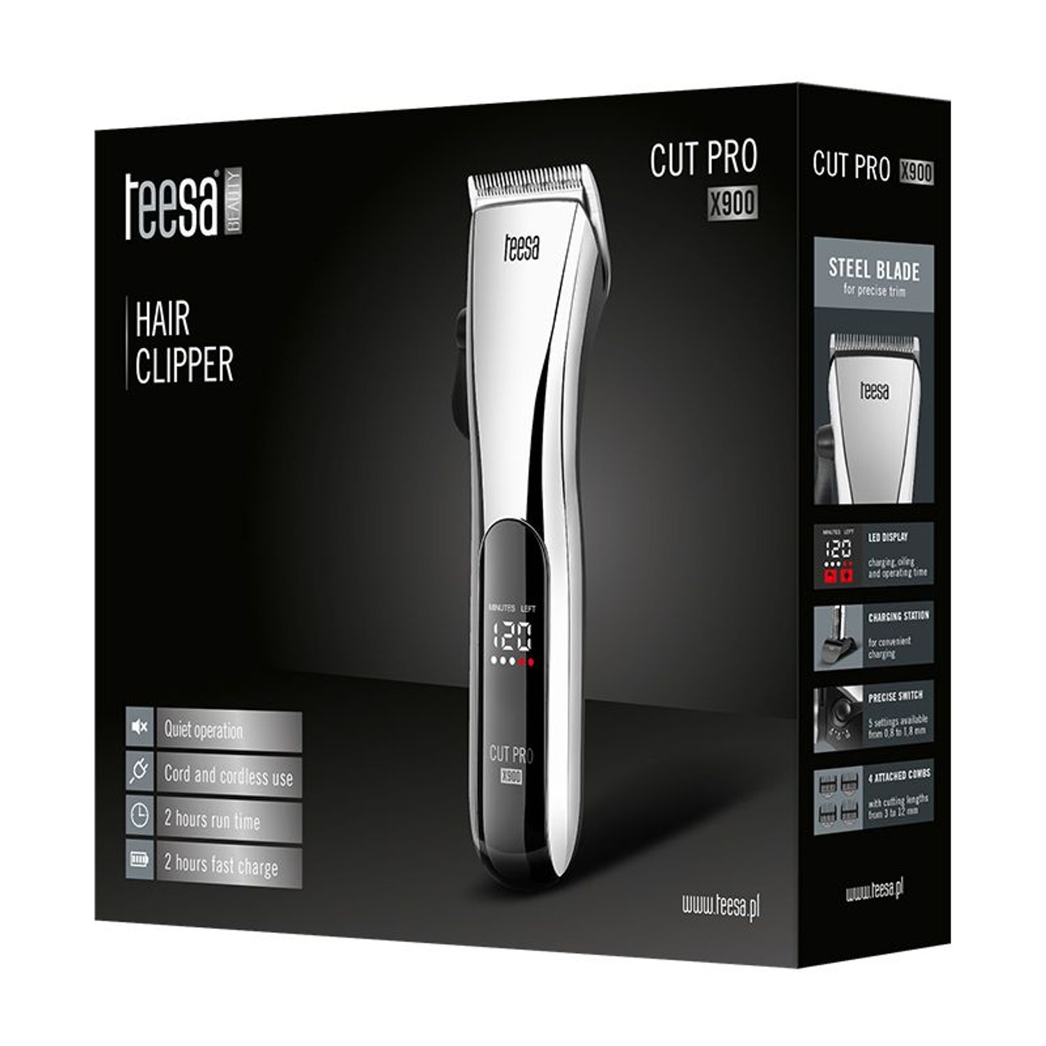 Cordless Hair Trimmer Cut Pro X900 Teesa fotografia produsului View 8 L