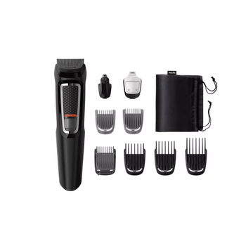 Aparat philips electric de tuns/ras 9 in 1, lame din otel cu ascutire automata cu autonomie 60 min,culoare negru