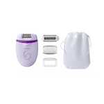 Epilator Electric Philips Profesional Cu Fir Si Functionare Cu Discuri, Maner Compact, Perie De Curatat,Culoare Alb fotografia produsului