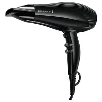 Uscator de par profesional remington cu motor ac cu putere 2400 w,functie generator de ioni,cablu de 3 m, negru