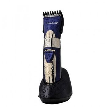 Masina de tuns profesionala hausberg, cap cu lame detasabil, lame din otel inoxidabil, acumulator reincarcabil, tensiune 220 - 240 v, albastru