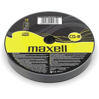 Set 10 CD-R Inscriptibil Maxell, Capacitate 700 Mb