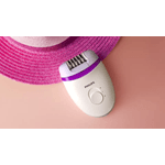 Epilator Philips Cu Fir Cu Maner Ergonomic, Cap De Epilare Lavabil,  Sistem Epilare, Design Compact, Alb/mov fotografia produsului View 5 S