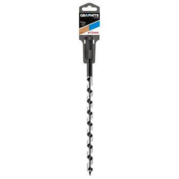 Burghiu elicoidal pentru lemn cu prindere graphite, 12x250 mm, burghiu lemn, burghiu bormasina, burghiu pentru lemn g
