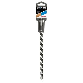 Burghiu elicoidal pentru lemn graphite, 6x250 mm, burghiu lemn, burghiu bormasina, burghiu pentru lemn graphite, burg