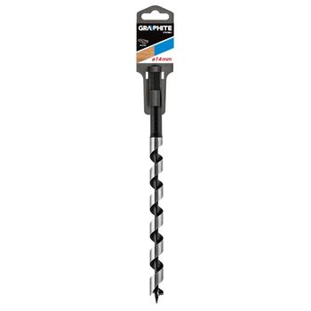 Burghiu elicoidal pentru lemn graphite, 14x250 mm, burghiu lemn, burghiu bormasina, burghiu pentru lemn graphite, bur