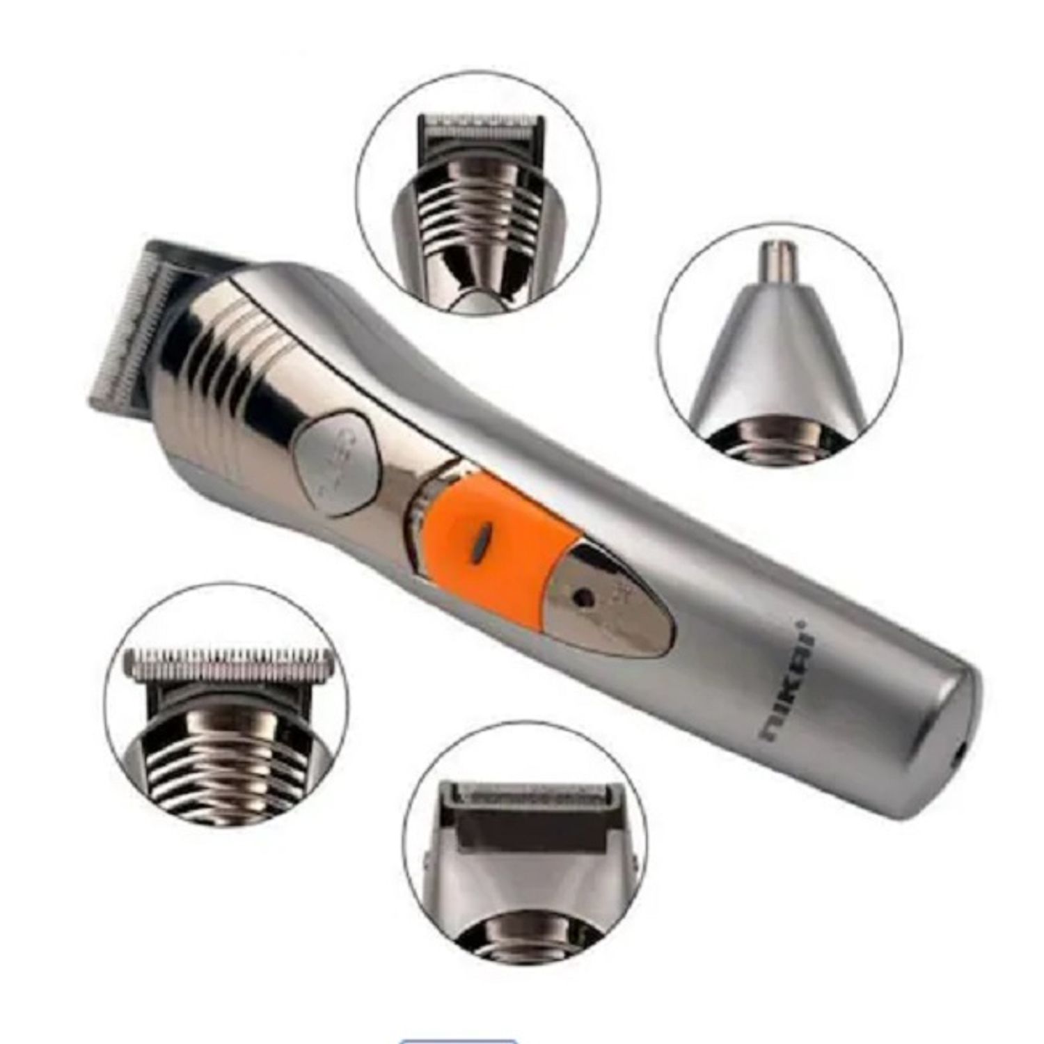 Masina De Tuns 7 In 1, Acumulator Lithium All In One, Functie Turbo, Putere 3w, Maner Anti Alunecare, Culoare Argintiu fotografia produsului