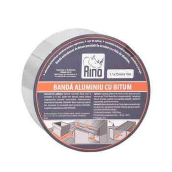 Banda etansare din aluminiu cu bitum rino, 1.1x75mm x 10m