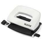 Perforator Leitz 5060, 10 Coli, Alb Perlat, din Metal si Plastic, Mini Perforator Leitz, Perforator Mic Leitz, Perfor fotografia produsului