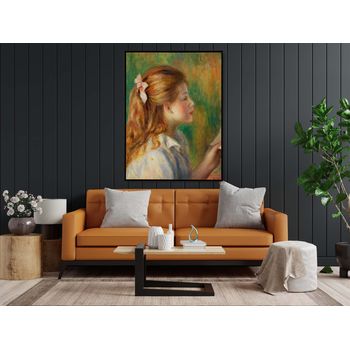 Tablou canvas, intaglio, color, clasic, reading de pierre renoir, print pe panza premium, pentru living rnr29-1