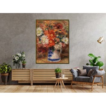 Tablou canvas, intaglio, color, clasic, flori, bouquet de pierre renoir, print pe panza premium, pentru bucatarie rnr22-1