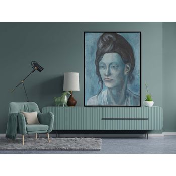 Tablou canvas, intaglio, color, woman with a helmet of hair de pablo picasso, print pe panza premium, pentru living pcs21-1