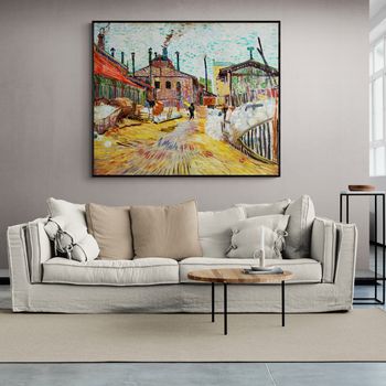 Tablou canvas, intaglio, color, clasic, the factory de van gogh, print pe panza premium, pentru living vng43-1
