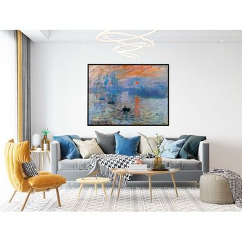 Tablou canvas, intaglio, color, clasic, impression, sunrise de claude monet, print pe panza premium, pentru living cmnt01-1