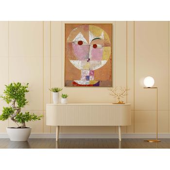 Tablou canvas, intaglio, color, abstract, senecio de paul klee, print pe panza premium, pentru hol modern plk07-1