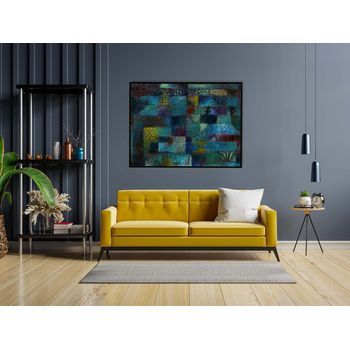 Tablou canvas, intaglio, color, abstract, terraced garden de paul klee, print pe panza premium, pentru living modern plk11-1
