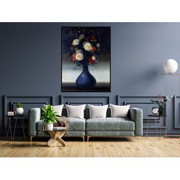 Tablou canvas, intaglio, color, clasic,vaza cu flori, print pe panza premium, pentru living, bucatarie flrc01-1
